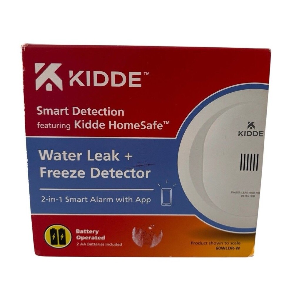 Kidde 1-Pack 60WLDR-W Battery Smart Water Leak Detector & Freeze Alarm W/WiFi